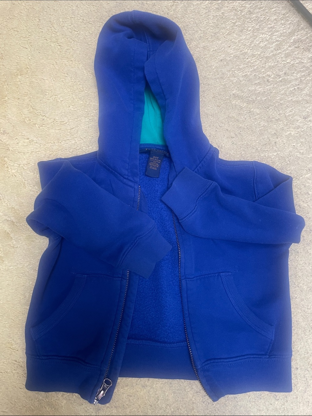Kids  polo Ralph  Lauren Blue Hooded Zip Sweatshirt